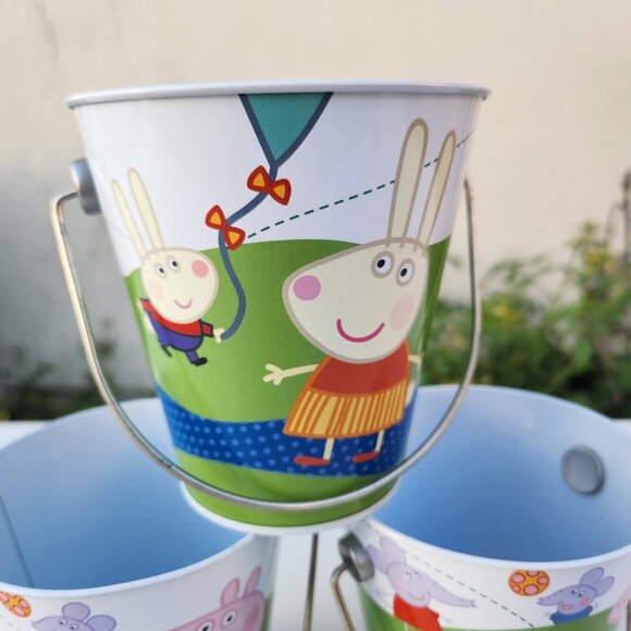 3X Peppa Pig Pail Buckets Party Bundle Party Favors Supplies Birthday Set of 3 - Picture 5 of 11
